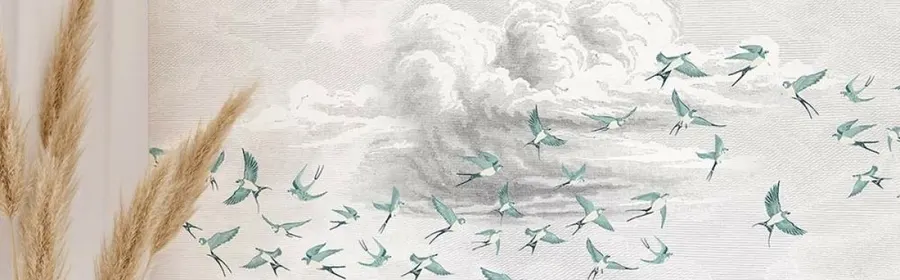 bird sky abstract honpo best mural